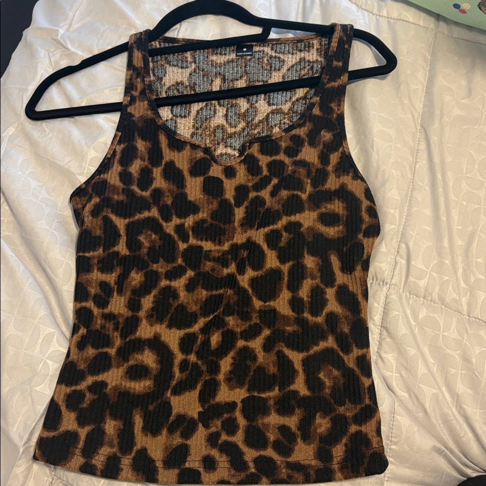 Leopard Print Tank Top